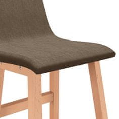 Vidaxl Barové židle 2 ks hnědé textil
