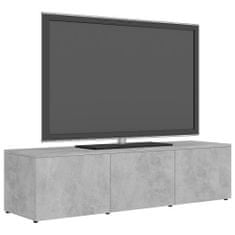 Greatstore TV stolek betonově šedý 120 x 34 x 30 cm dřevotříska