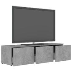 Greatstore TV stolek betonově šedý 120 x 34 x 30 cm dřevotříska