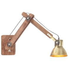 Greatstore Nástěnná lampa industriální styl mosazná kulatá E27