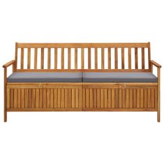 Greatstore Zahradní úložná lavice s poduškou 170 cm masivní akáciové dřevo