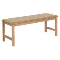 Greatstore Zahradní lavice s béžovou poduškou 120 cm masivní teak