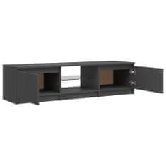 Greatstore TV skříňka s LED osvětlením šedá 140 x 40 x 35,5 cm