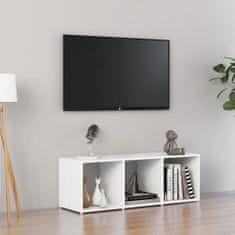 Greatstore TV stolek bílý 107 x 35 x 37 cm dřevotříska