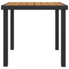 Greatstore Zahradní stůl hnědý 78,5 x 78,5 x 74 cm hliník a WPC