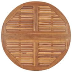 Greatstore Skládací zahradní jídelní stůl Ø 120 x 75 cm masivní teak