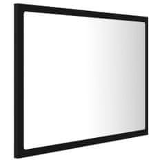 Greatstore LED koupelnové zrcadlo černé 60 x 8,5 x 37 cm dřevotříska