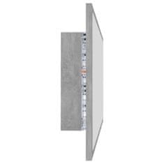 Greatstore LED koupelnové zrcadlo betonově šedé 100x8,5x37 cm dřevotříska