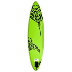 Vidaxl Nafukovací SUP paddleboard 320 x 76 x 15 cm zelený