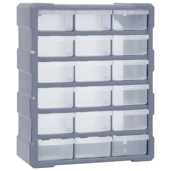 Greatstore Organizér s 18 středně velkými zásuvkami 38 x 16 x 47 cm