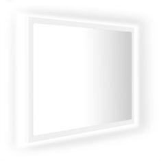 Vidaxl Koupelnové zrcadlo LED bílé 60 x 8,5 x 37 cm dřevotříska