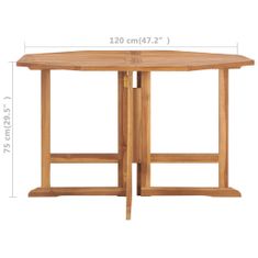 Greatstore Skládací zahradní jídelní stůl 120 x 120 x 75 cm masivní teak