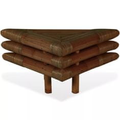 Greatstore Noční stolek, 2 ks, bambus, 60x60x40 cm, tmavě hnědý