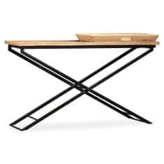 Greatstore Konzolový stolek z masivního mangovníkového dřeva 130x40x80 cm