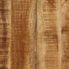 Greatstore Jídelní stůl masivní mangovníkové dřevo a ocelový kříž 180 cm