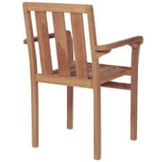 Greatstore Stohovatelné zahradní židle 2 ks masivní teakové dřevo