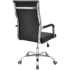 Greatstore Kancelářská židle z umělé kůže 55 x 63 cm, černá