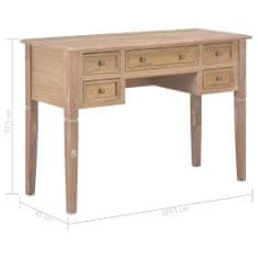 Vidaxl Psací stůl hnědý 109,5 x 45 x 77,5 cm dřevo