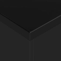 Greatstore Rozkládací jídelní stůl černý s vysokým leskem 175 x 90 x 75 cm
