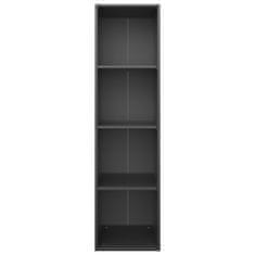 Vidaxl Knihovna/TV skříň černá 36 x 30 x 143 cm dřevotříska
