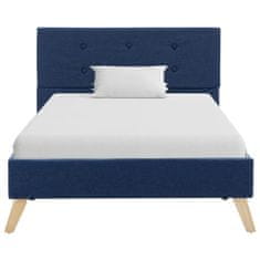 Greatstore Rám postele modrý textil 100 x 200 cm