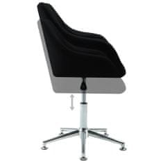 Vidaxl Otočná kancelářská židle, černá, látka
