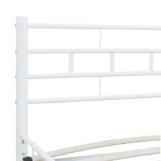 Greatstore Rám postele bílý kovový 180 x 200 cm