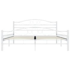 Vidaxl Rám postele bílý kovový 160 x 200 cm