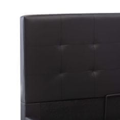 Greatstore Rám postele zvedací úložný prostor černý umělá kůže 140x200 cm