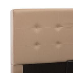Greatstore Rám postele s úložným prostorem cappuccino umělá kůže 180x200cm