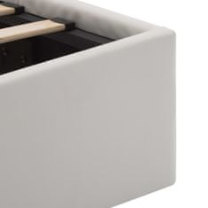 Greatstore Rám postele s LED úložný prostor bílý umělá kůže 100 x 200 cm