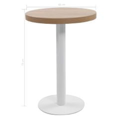 Vidaxl Bistro stolek světle hnědý 60 cm MDF