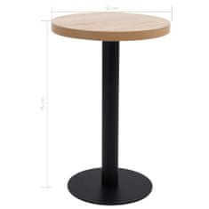 Vidaxl Bistro stolek světle hnědý 50 cm MDF