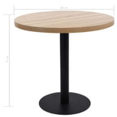 Greatstore Bistro stolek světle hnědý 80 cm MDF