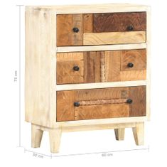 Greatstore Odkládací skříňka 60 x 30 x 75 cm masivní recyklované dřevo