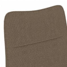 Greatstore Křeslo s podnožkou taupe textil