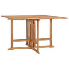 Greatstore Skládací zahradní jídelní stůl 120 x 120 x 75 cm masivní teak