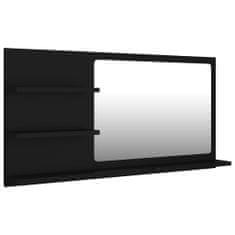 Greatstore Koupelnové zrcadlo černé 90 x 10,5 x 45 cm dřevotříska