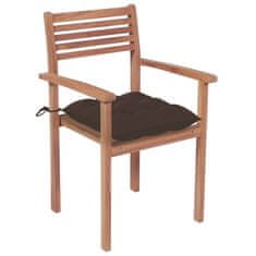 Greatstore Zahradní židle 2 ks taupe podušky masivní teak