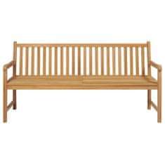 Greatstore Zahradní lavice s taupe poduškou 175 cm masivní teak