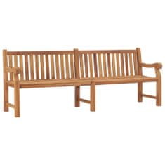 Greatstore Zahradní lavice s poduškou 240 cm masivní teak