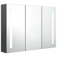 Vidaxl LED koupelnová zrcadlová skříňka 89 x 14 x 62 cm šedá