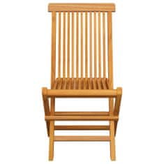 Greatstore Zahradní židle s černými poduškami 8 ks masivní teak