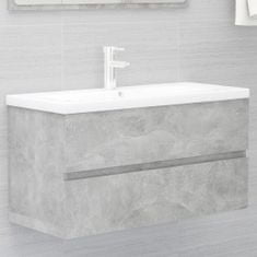 Vidaxl Set koupelnového nábytku betonově šedý dřevotříska