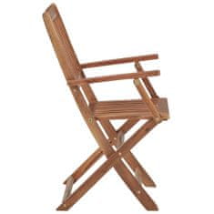 Greatstore Skládací venkovní židle s poduškami 8 ks masivní akáciové dřevo