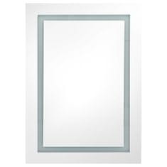 Vidaxl LED koupelnová zrcadlová skříňka lesklá černá 50 x 13 x 70 cm