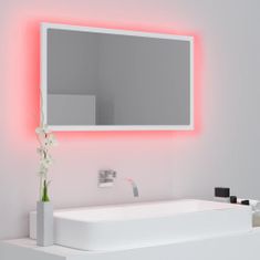 Vidaxl LED koupelnové zrcadlo bílé 80 x 8,5 x 37 cm dřevotříska