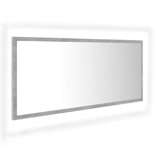 Vidaxl LED koupelnové zrcadlo betonově šedé 100x8,5x37 cm dřevotříska