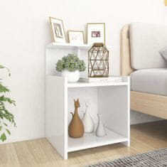 Greatstore Noční stolek bílý 40 x 35 x 60 cm dřevotříska
