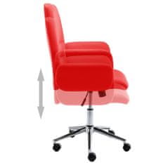 Greatstore Kancelářská židle umělá kůže červená